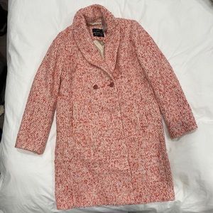 JCrew Daphne Top Coat Italian Tweed -Faded Guava 4